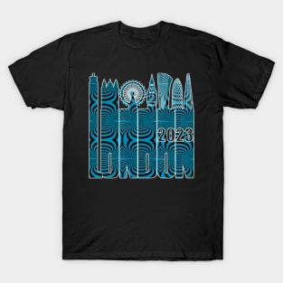 London Skyline 2023 - Optical Wormhole T-Shirt